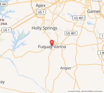 Map of Fuquay Varina, North Carolina
