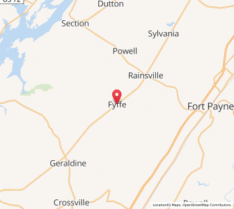 Map of Fyffe, Alabama