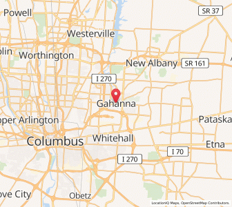 Map of Gahanna, Ohio