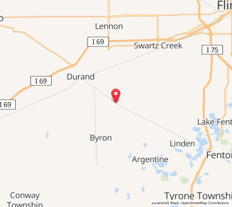 Map of Gaines, Michigan