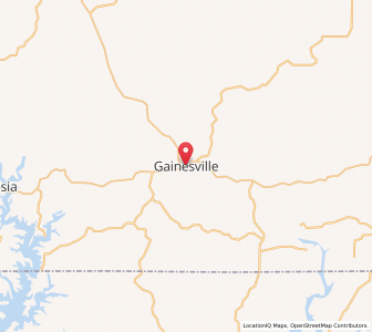 Map of Gainesville, Missouri