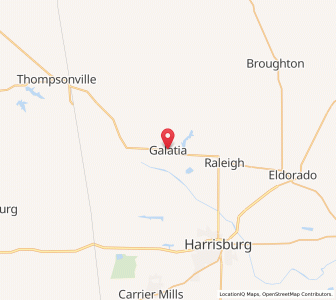 Map of Galatia, Illinois