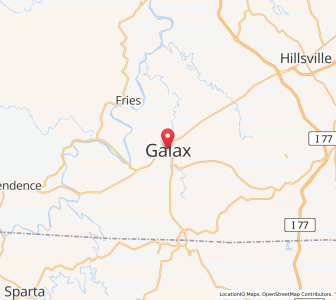 Map of Galax, Virginia