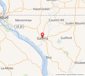 Map of Galena, Illinois