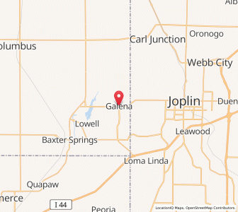 Map of Galena, Kansas