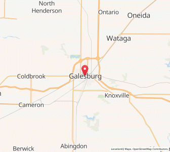Map of Galesburg, Illinois