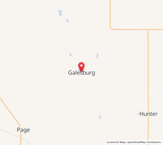 Map of Galesburg, North Dakota
