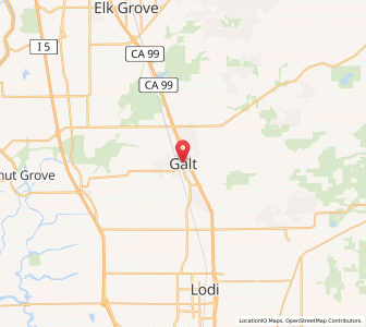 Map of Galt, California
