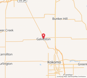 Map of Galveston, Indiana