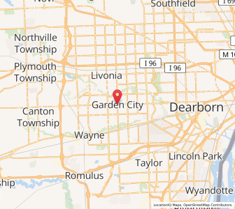 Map of Garden City, Michigan