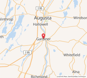 Map of Gardiner, Maine