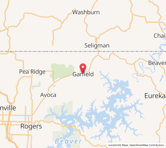 Map of Garfield, Arkansas