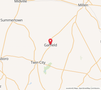 Map of Garfield, Georgia