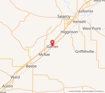 Map of Garner, Arkansas