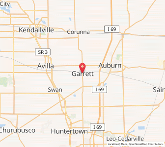 Map of Garrett, Indiana