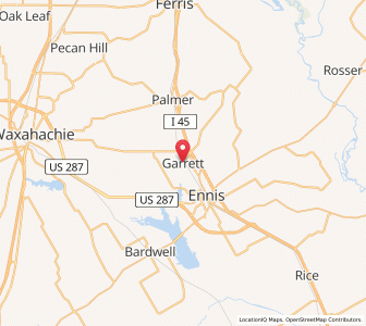 Map of Garrett, Texas