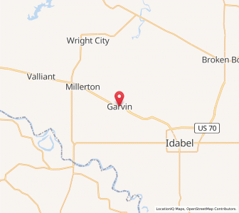 Map of Garvin, Oklahoma