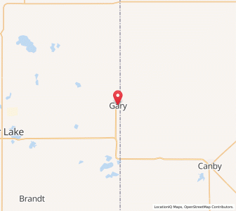 Map of Gary, South Dakota