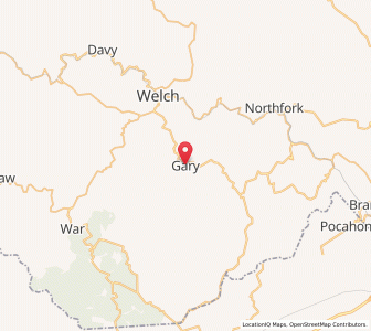 Map of Gary, West Virginia