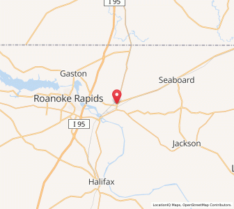 Map of Garysburg, North Carolina