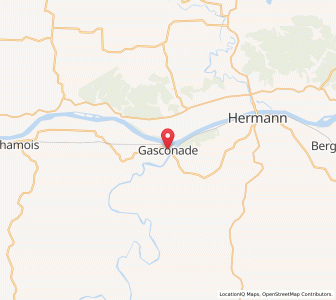 Map of Gasconade, Missouri