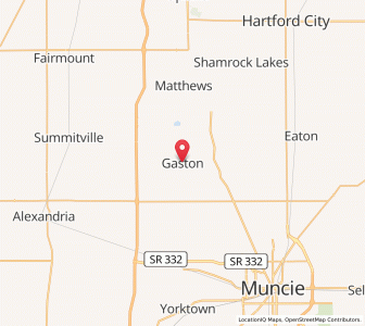 Map of Gaston, Indiana