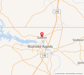 Map of Gaston, North Carolina