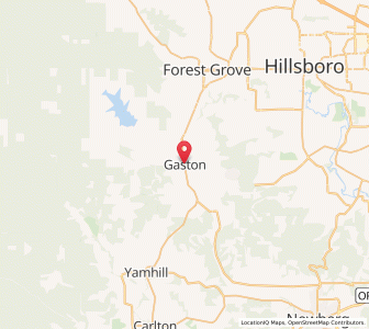 Map of Gaston, Oregon
