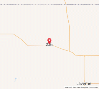 Map of Gate, Oklahoma