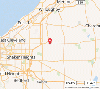 Map of Gates Mills, Ohio