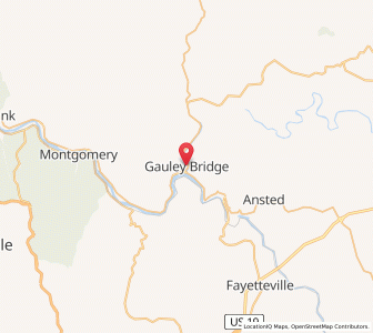 Map of Gauley Bridge, West Virginia