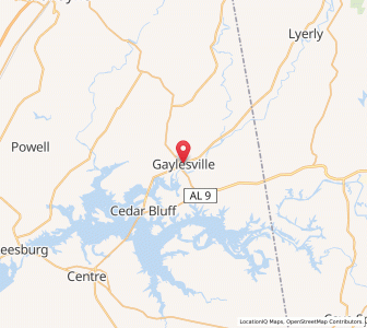 Map of Gaylesville, Alabama