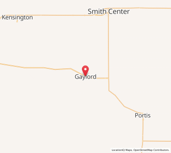 Map of Gaylord, Kansas