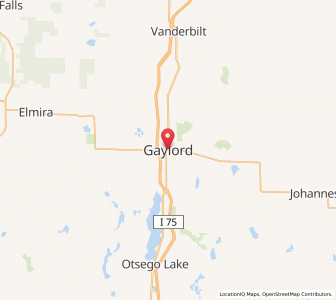Map of Gaylord, Michigan