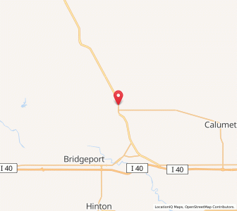 Map of Geary, Oklahoma