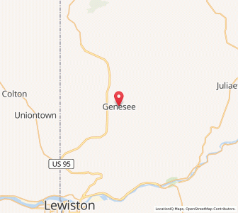 Map of Genesee, Idaho