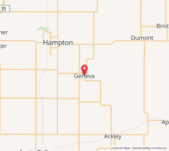 Map of Geneva, Iowa