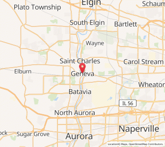 Map of Geneva, Illinois