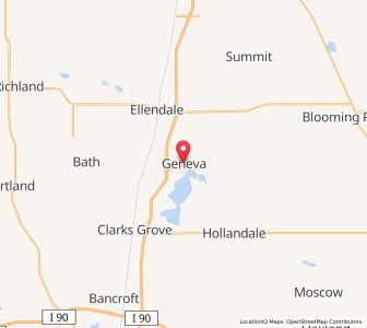 Map of Geneva, Minnesota