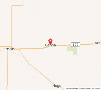 Map of Genoa, Colorado