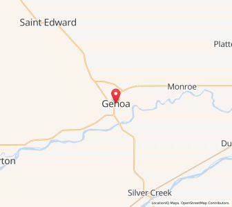 Map of Genoa, Nebraska