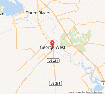Map of George West, Texas