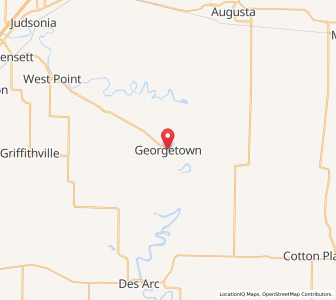 Map of Georgetown, Arkansas
