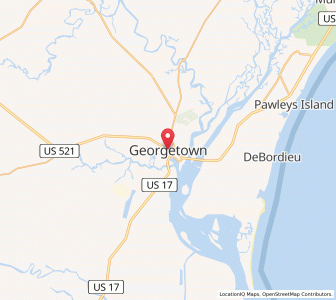 Map of Georgetown, South Carolina