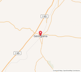 Map of Georgiana, Alabama