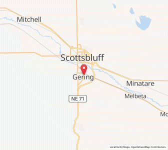 Map of Gering, Nebraska