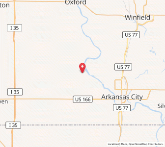 Map of Geuda Springs, Kansas