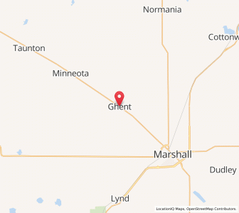 Map of Ghent, Minnesota