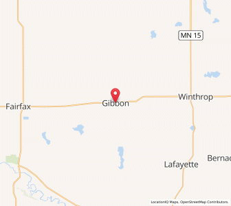 Map of Gibbon, Minnesota