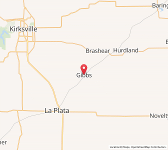 Map of Gibbs, Missouri